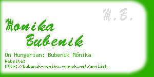 monika bubenik business card